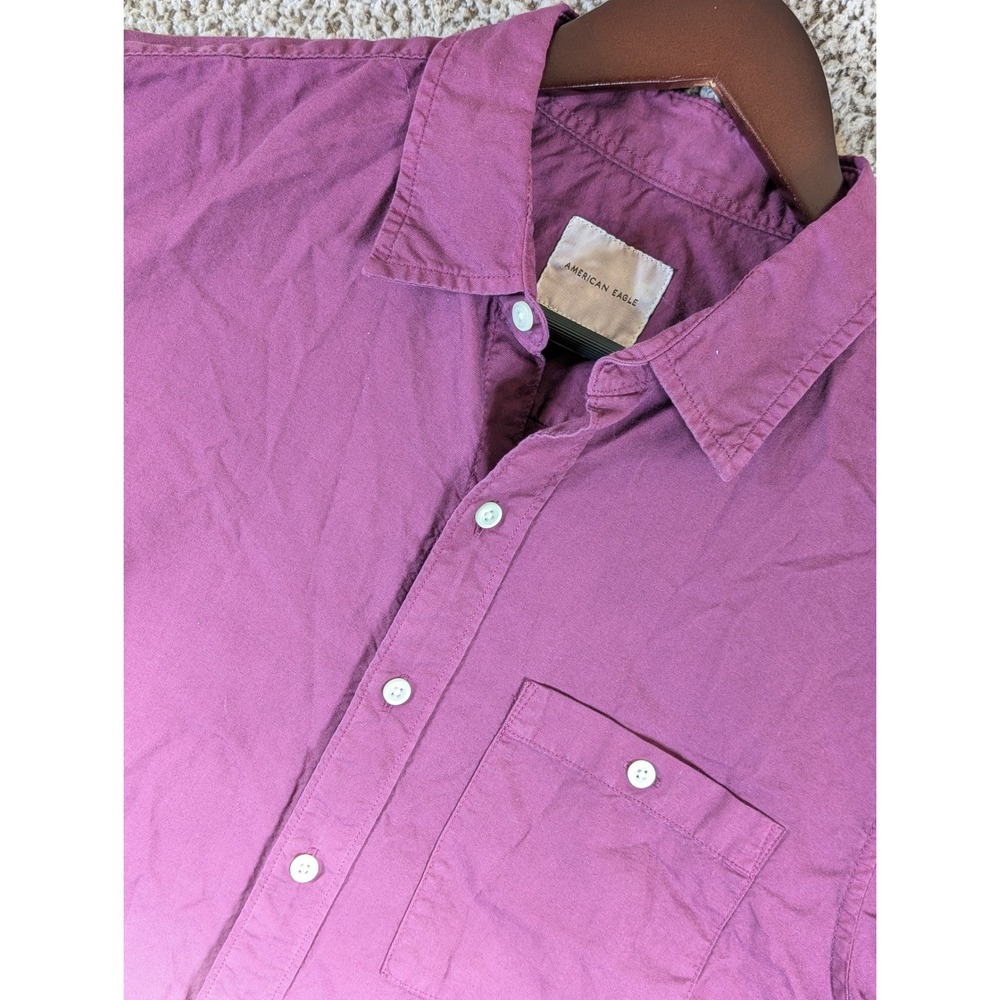 American Eagle Ombre‎ Button Down Short Sleeve Casual Shirt MT/MTE